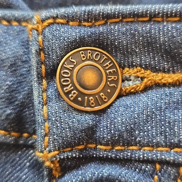 NWOT, Brooks Brothers, Straight Leg Dark Wash Jeans, Women's 10 - Picture 4 of 15